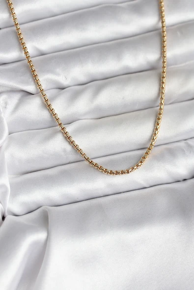 14K Gold Renk Kaplama Zincir Model CM Kadın Kolye - TJ-BKO10737 ürün görseli 1