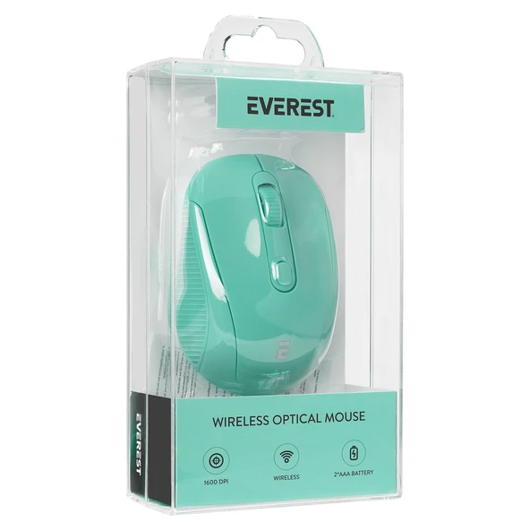 Everest SM-300 Usb Yeşil 4D Optik Süper Sessiz (M-04) ürün görseli 1