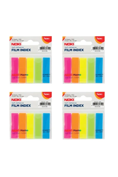Noki Memo Film İndex 5 Renk 12x45 mm 25 Yaprak (12050) 4 Adet ürün görseli 1
