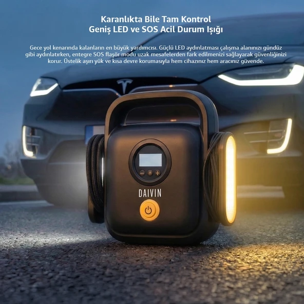Daivin Quickair Taşınabilir Araç Hava Kompresörü - Resim 8