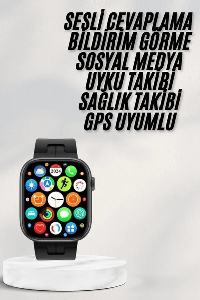 Akıllı Saat Android ve İOS Uyumlu Plastik Kordon Yeni Nesil - Resim 2