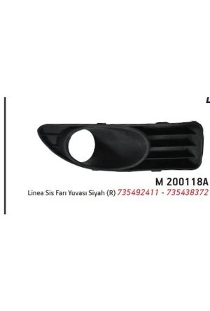 Sis Far Kapağı Lınea 07Sonrası Ön Sağ Sisli Siyah (Oem No: 735492411- 735438372) ürün görseli 1