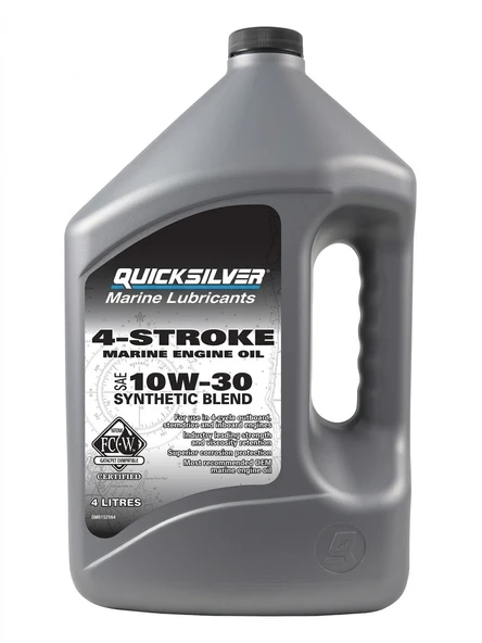 Quicksilver 4 Zamanlı Sentetik Marin Motor Yağı 10W-30 1 Galon 3.78 Lt (92-8M0086227) ürün görseli 1
