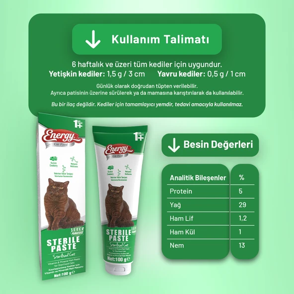 Kısırlaştırılmış Kedi Paste 100 g - 12 Adet - Resim 3