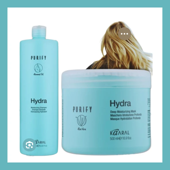 kaaral purify hydra şampuan 1000 Ml + kaaral purify hydra maske 500ml ürün görseli 1