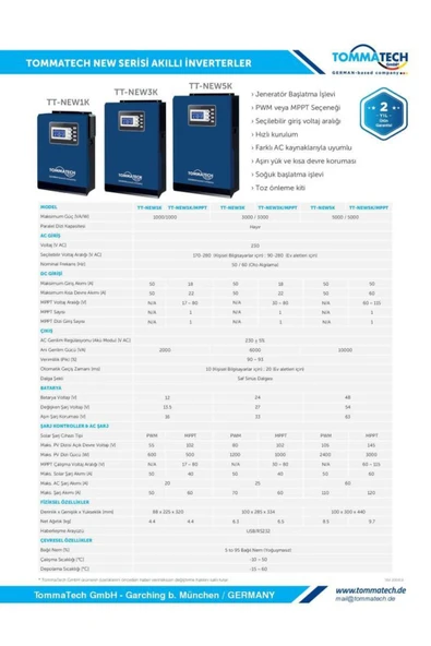 Tommatech New 5K 48v 1Faz Akıllı İnverter - Resim 4
