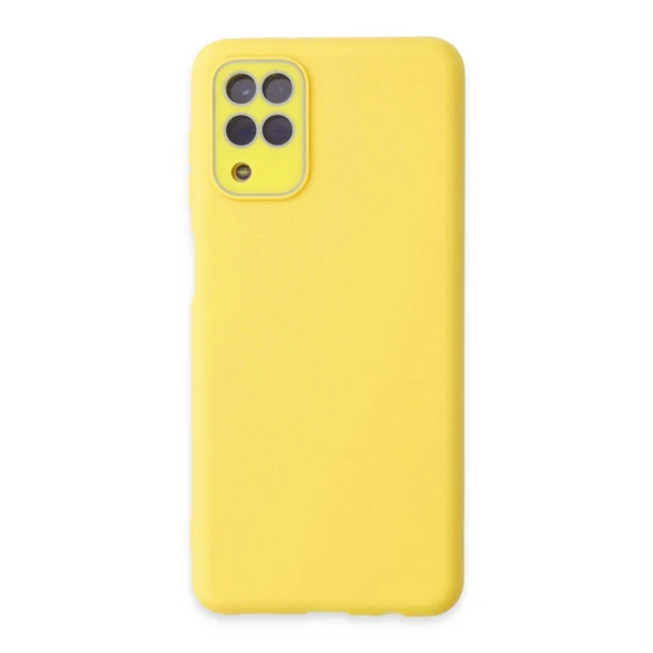 Galaxy A22 Kılıf Lansman Glass Kapak - Sarı ürün görseli 1