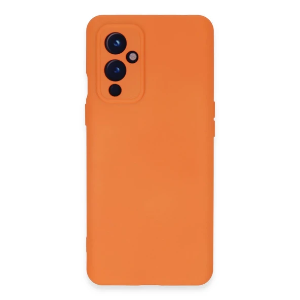 One Plus 9 Kılıf Nano İçi Kadife Silikon - Turuncu ürün görseli 1