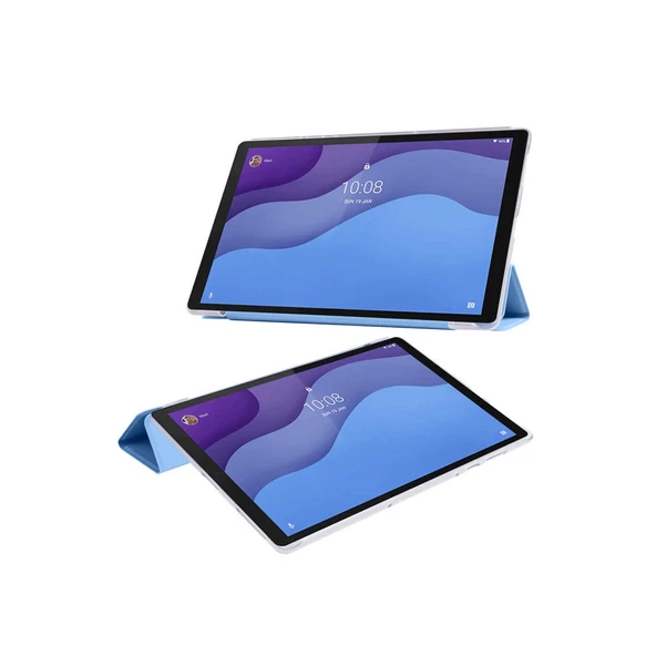 Lenovo M10 Hd X306F Kılıf Tablet Smart Kılıf - Mavi - Resim 2