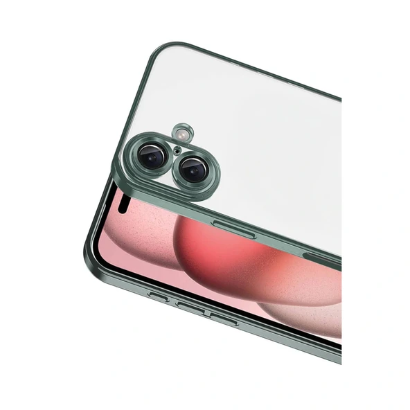 İphone 17 Lensli Silikon - Yeşil - Resim 2