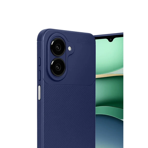 Galaxy A07 4G Auto Focus Karbon Kapak - Lacivert - Resim 4