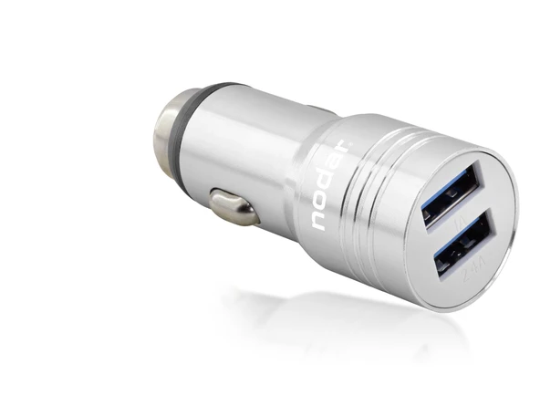 Araç Şarj Adaptörü 2X Usb 3.4A Metal - Gümüş ND1075 ürün görseli 1