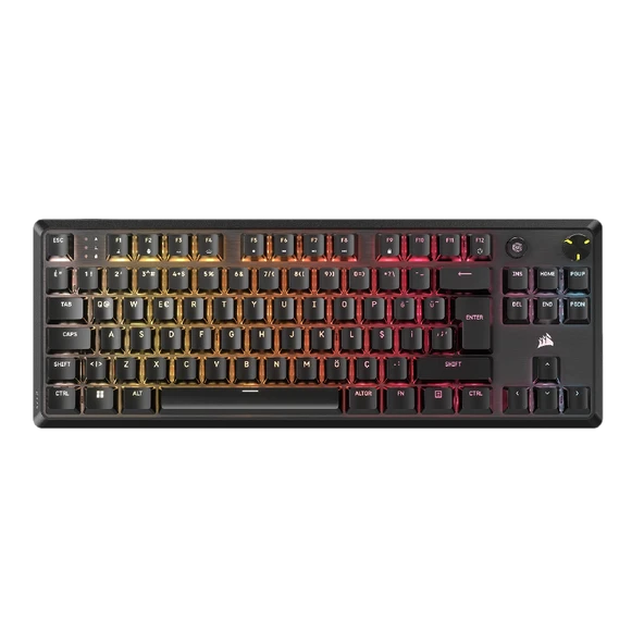CORSAIR K70 CORE TKL RGB MLX Red V2 Switch Mekanik Türkçe Siyah Kablolu Gaming Klavye ürün görseli 1