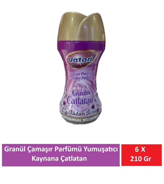 Vatan Granül Çamaşır Parfümü Ve Yumuşatıcı KAynana Çatlatan 210 Gr x 6 Adet ürün görseli 1