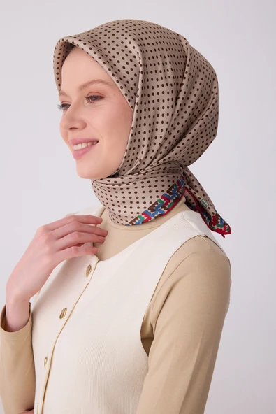 Klasik Desen İpek Twill Eşarp - 2026 İlkbahar-Yaz (T)  4326 ürün görseli 1