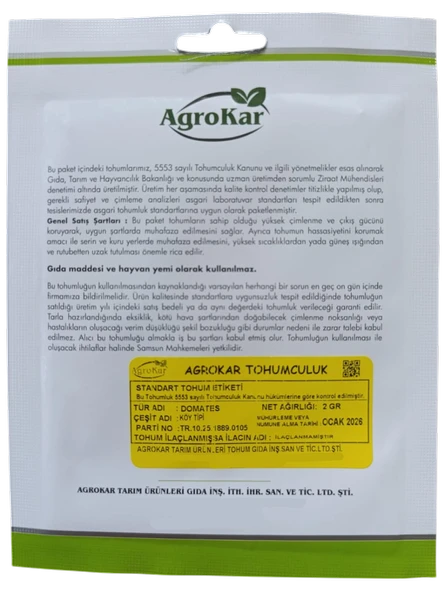 Köy Domatesi Tohumu 2 gr - Resim 2