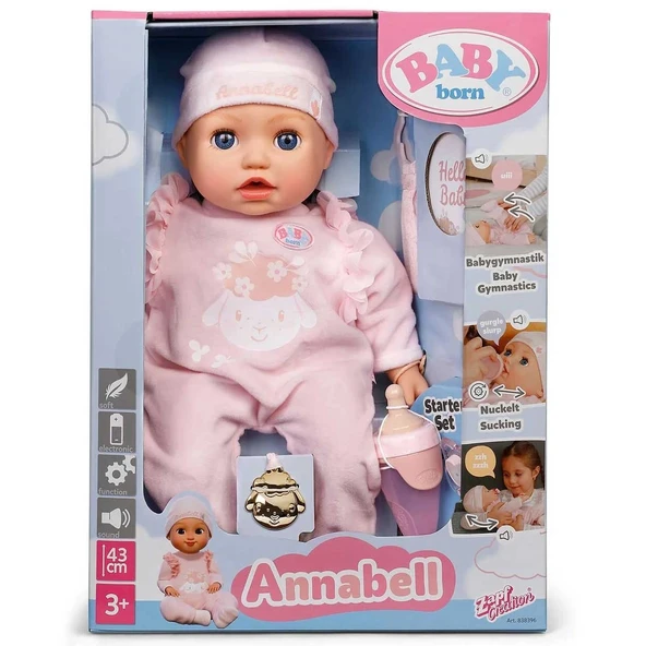 Baby Born 43cm Annabell Bebeği - Resim 5