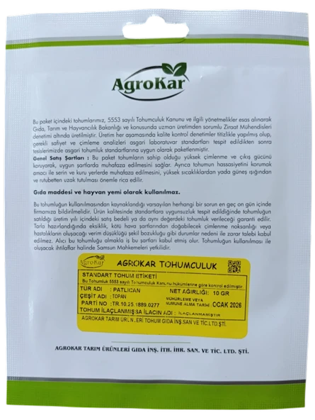 Topan Patlıcan Tohumu 10 gr - Resim 2