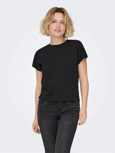 Only   ONLERICA S/S TOP JRS NOOS Kadın Siyah T-Shirt - 15308926 ürün görseli 1