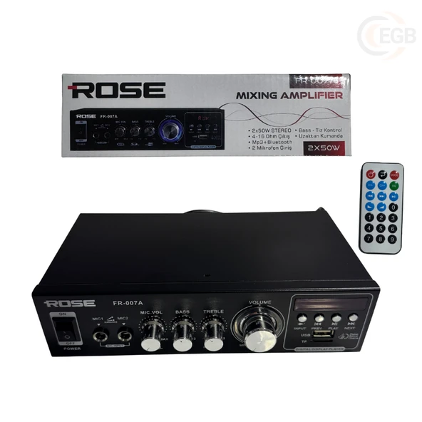 ROSE FR-007A 2*50W STEREO ANFİ - Resim 3