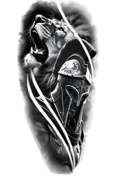 Caş Dekorasyon Aslan Figürlü Geçici Dövme Tattoo ürün görseli 1