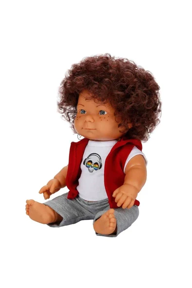 Sunman Curly Kıvırcık Saçlı Bebek 35 cm S01030151 ürün görseli 1