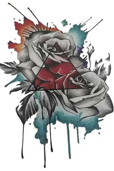 Caş Dekorasyon Çiçek Figürlü Geçici Dövme Tattoo ürün görseli 1