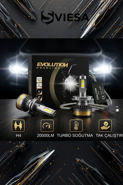 H4 Xenon Far Ampulü 12-24V Süper Beyaz Işık Yüksek Uzun Ömürlü 2’li Set ürün görseli 1