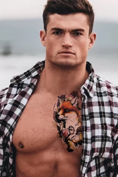 Caş Dekorasyon Geçici Tilki Dövme Tattoo ürün görseli 1