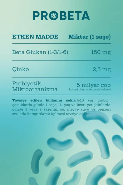 MDC PROBETA Probiyotik 10 Saşe - Resim 2