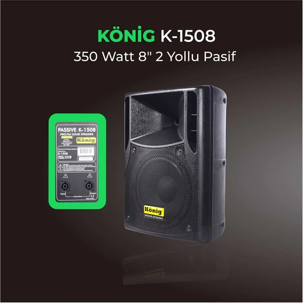 KÖNİG K-1508 8'' 350W PASİF KABİN ürün görseli 1