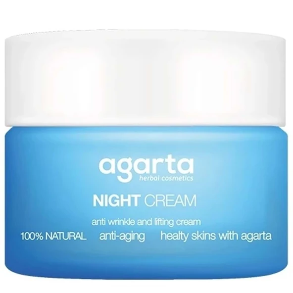 Agarta Doğal Yaşlanma Karşıtı Anti-Age Gece Kremi Su Bazlı 50 ML Night (Kırışıklık - Sıkılaştırıcı) ürün görseli 1