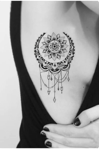Caş Dekorasyon Geçici Lotus Figürlü Dövme Tattoo ürün görseli 1