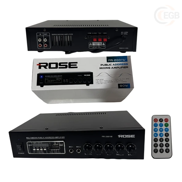 ROSE Fr-2001w 80W MONO ANFİ ürün görseli 1