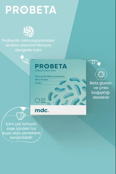 MDC PROBETA Probiyotik 10 Saşe ürün görseli 1