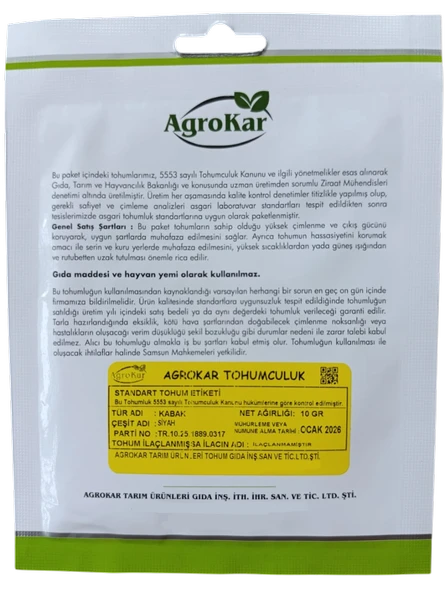 Siyah Kabak Tohumu 10 gr - Resim 2