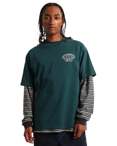 Vans   WORLD TOUR LOOSE SS TEE Erkek Koyu Yeşil T-Shirt - VN000VY8 ürün görseli 1