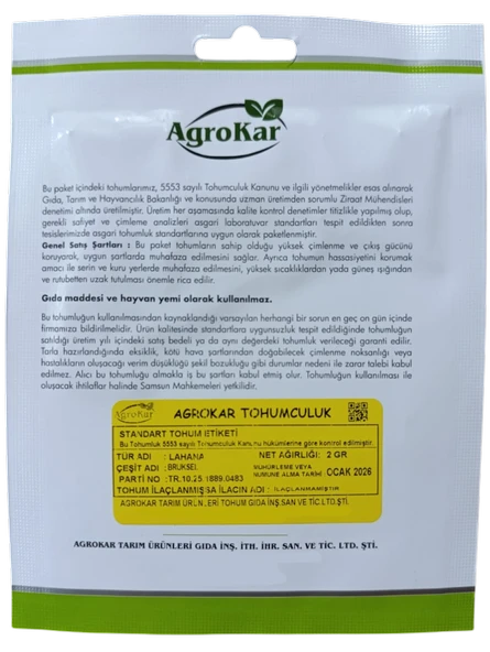 Brüksel Lahana Tohumu 2 gr - Resim 2
