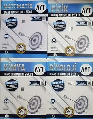 Bilgi Sarmal 2022 Ayt Matematik Fizik Kimya Biyoloji Branş Deneme Seti Yeni 2022 ürün görseli 1