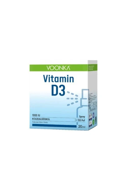 Voonka Vitamin D3 1000 IU Yetişkin Sprey 20 ml ürün görseli 1