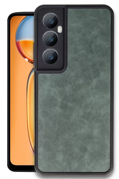 Newface Realme C65 Kılıf Aras Deri Kapak - Koyu Yeşil ürün görseli 1