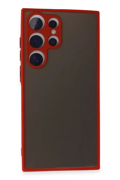 Newface Samsung Galaxy S24 Ultra Kılıf Montreal Silikon Kapak - Kırmızı ürün görseli 1