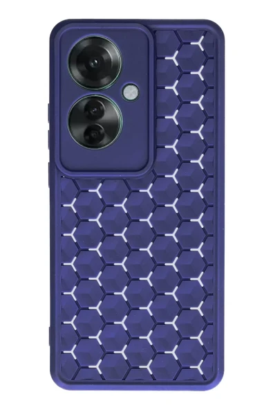 Newface Oppo Reno 11F Kılıf Petek Silikon Kapak - Lacivert ürün görseli 1