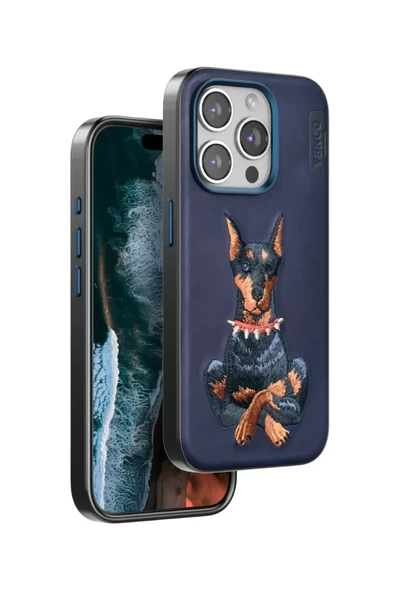 Venco Apple iPhone 15 Pro Max Perma Desenli Kapak - Lacivert ürün görseli 1