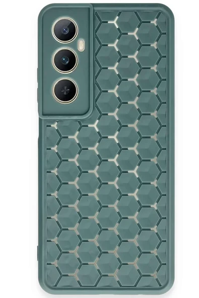 Newface Realme C65 Kılıf Petek Silikon Kapak - Koyu Yeşil ürün görseli 1