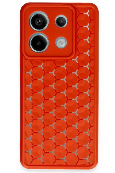 Newface Xiaomi Redmi Note 13 Pro 5G Kılıf Petek Silikon Kapak - Kırmızı ürün görseli 1