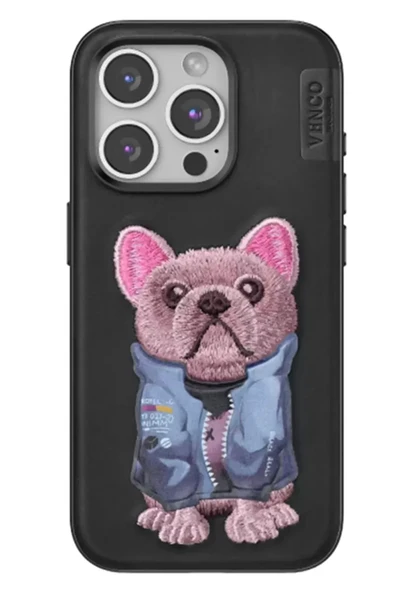 Venco Apple iPhone 15 Pro Max Cute Desenli Kapak - Siyah ürün görseli 1