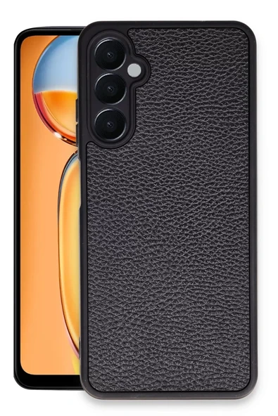 Newface Samsung Galaxy M15 Kılıf Aras Deri Kapak - Siyah ürün görseli 1