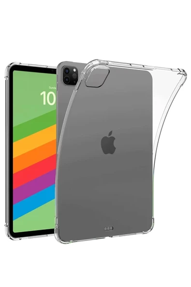 Newface Apple iPad Pro 13 (2024) Kılıf Anti Shock Tablet Silikon - Şeffaf ürün görseli 1