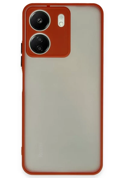 Newface Xiaomi Redmi 13C Kılıf Montreal Silikon Kapak - Kırmızı ürün görseli 1